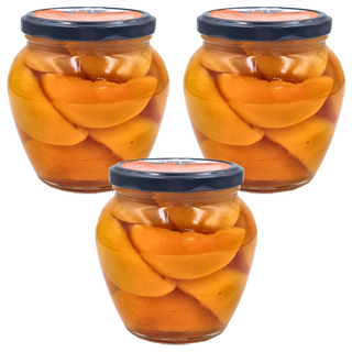 Piacelli 蜜桃玻璃罐頭 固形量 300公克, 560g, 3罐