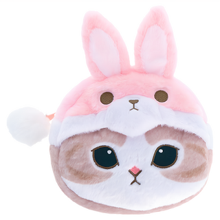 sun-star 貓福珊迪 mofusand 可愛毛絨收納袋 文具收納、化妝包, 兔子, 1個
