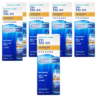 BAUSCH LOMB 博士倫 瑞霖 淨潔多效保養液, 500ml, 6瓶