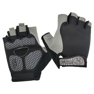 DIBOTE 迪伯特 自行車半截手套, 黑色, 1雙