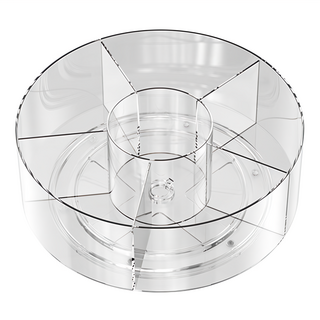 可旋轉化妝品收納盒, 透明, 1個