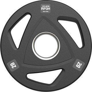 TRAHERE RP3H 橡膠重量槓片, 黑色, 20kg, 1個