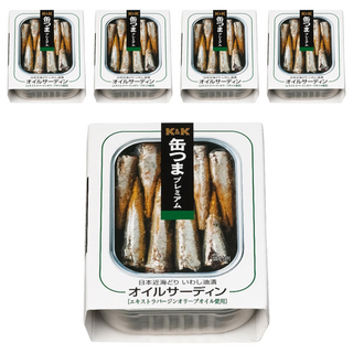K&K 油浸沙丁魚 - 日本海產 罐製食品, 105g, 5罐