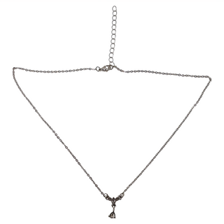 女生項鍊飾品 鑲鑽水滴 Set 2 合金鍍金