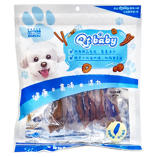 Qt baby 特濃牛捲條，新鮮牛肉製成，營養高分，純手工低溫烘烤，低脂無負擔，110g，台灣產，犬用, 1包