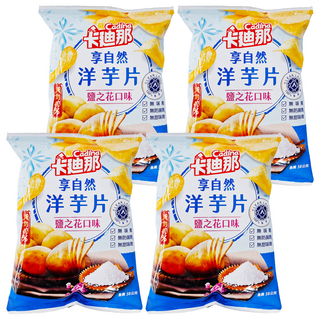 卡迪那 享自然洋芋片 鹽之花口味, 58g, 4包