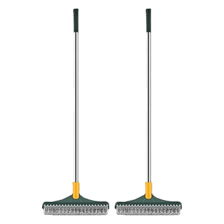 德利生活 縫隙刷升級款三合一 180度旋轉 牆面地面擦 泡沫水漬刮 綠色, 102 x 21cm, 2個