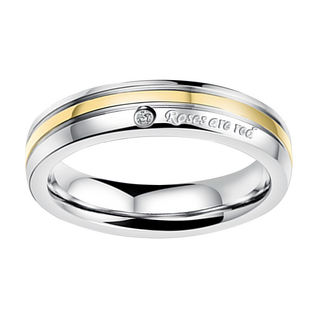 馥瑰馨盛 水鑽鈦鋼戒指 重3g, 10號(內直徑1.6cm), 為你歌頌 銀色