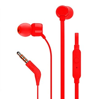 JBL 耳機, 紅色, 耳塞式, 線控, 3.5mm接頭, TUNE 110