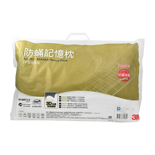 3M 防蹣記憶枕心 平板支撐型, 平板支撐型 白色, 1個