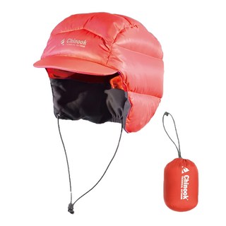 Chinook Down Hiking Cap 羽絨帽, 透氣防水輕量柔軟, 35克白鵝絨填充, 日本PERTEX MICROLIGHT機能布, 防潑水口罩, 紅色, 不適用