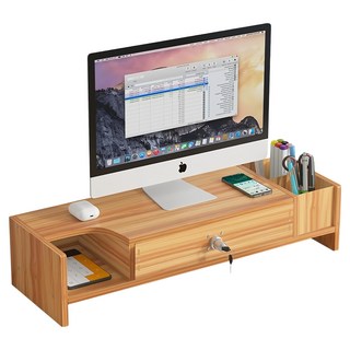 小麥購物 電腦螢幕增高架 49.8 x 19.3 x 13.4cm, 櫻木色