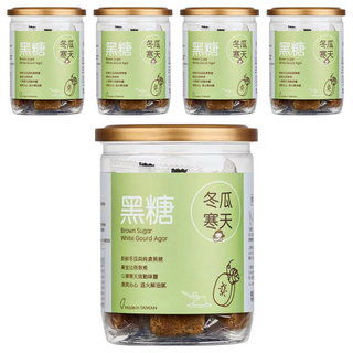 Medolly 蜜思朵 黑糖冬瓜寒天, 204g, 5罐