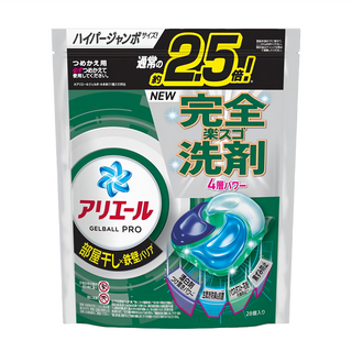 ARIEL 日本原裝進口 4D立體洗衣球補充包 綠色室內曬衣, 28顆, 1袋
