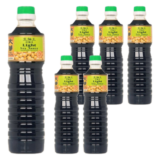 大華醬油 純釀造淡醬油 生抽, 640ml, 6瓶