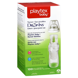 Playtex 拋棄式奶瓶替換袋 100入組, 1組, Transparent