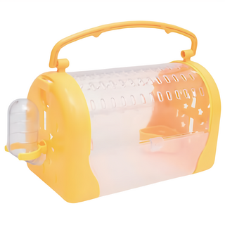 Canary 全景背帶式外出籠 寵物外出提籠 附飲水器 適用於倉鼠/兔子/天竺鼠, BE-S06 顏色隨機, 1個