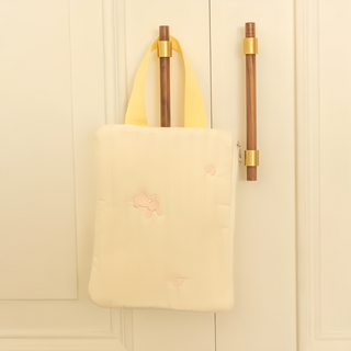 沐慕家居 棉布掛式刺繡濕紙巾套 刺繡兔子 1個, 20 x 15cm