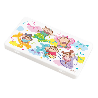 收納王妃 蠟筆小新 口罩隨身收納盒, 氣球派對 多色, 1個