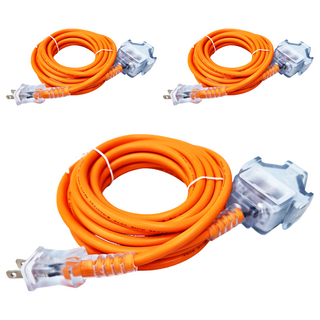 FONG HUA 崶華 動力延長線 大電流專用 安全耐熱材質, 4.5m, 橘色, 3條