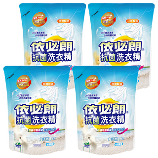 依必朗防蹣抗菌洗衣精補充包 海洋微風 有效防止塵蟎滋生 高效去污 防靜電設計, 1.8kg, 4包