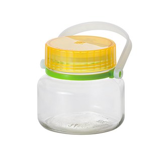 ADERIA 醃漬玻璃罐 黃, 1L, 1個