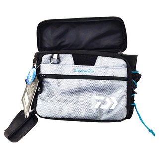 DAIWA 木蝦收納包 EM T HIP BAG B GR, 黑色 + 白色