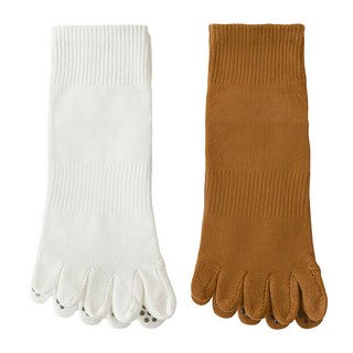 NicoFun 愛定做 短筒五趾防滑瑜伽襪 2雙入 短襪