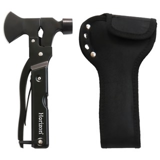Horizon 天際線 Blazer Hammer 萬夫莫敵野營工具斧 420不鏽鋼 附專屬收納袋, 1組, 黑化