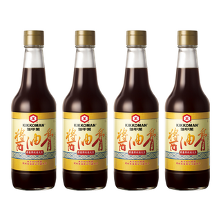 KIKKOMAN 龜甲萬 醬油膏 非基因改造大豆釀造 無添加焦糖色素、味精和防腐劑, 490ml, 4瓶