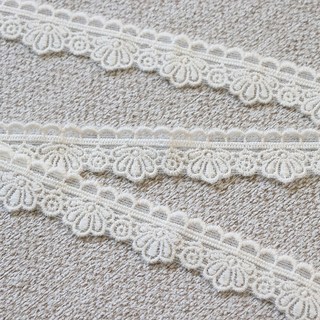 扇貝邊網紗蕾絲 270公分, 象牙白, 1條