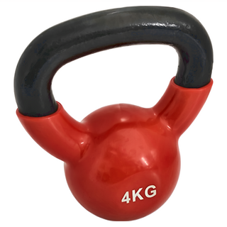 AB Sport 包膠壺鈴 4KG 鑄鐵乙烯基, 紅色, 1個