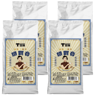 T世家 壺泡免濾大茶包 鐵觀音茶, 多重焙火 熟香甘潤 冷熱皆可泡, 7g, 37包, 4袋