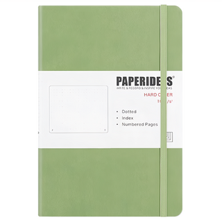 PAPERIDEAS 點陣筆記本, 188頁 100g紙, 牛油果綠, 1本
