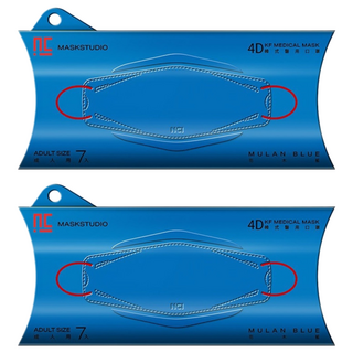 NCI MaskStudio 4D韓式醫用口罩 成人用 未滅菌, 花木藍, 7片, 2盒