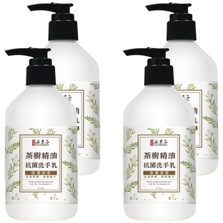 SOAPBERRY 古寶無患子 茶樹精油抗菌洗手乳, 溫和pH5.5弱酸性配方, 植物性泡沫, 310g, 4瓶
