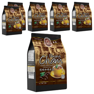 COFFEE TREE 咖啡樹 牌 檳城拉茶風味香滑奶茶 四合一 鴛鴦咖啡奶茶 15包, 40g, 6袋