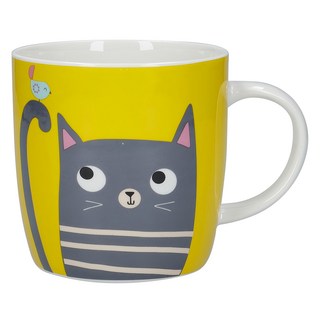 KitchenCraft 骨瓷馬克杯 425ml, 俏皮貓, 1個