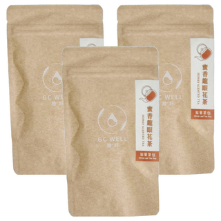 GC WELL 幾好 蜜香龍眼花茶 原葉茶包, 3g, 7包, 3袋