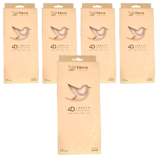 明基健康生活 幸福物語 4D立體成人醫用口罩 204 x 84mm, 10片, 5盒, 奶茶杏