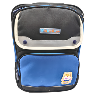 柴語錄 撞色護脊書包 尼龍材質, 黑色, 42 x 31 x 21cm