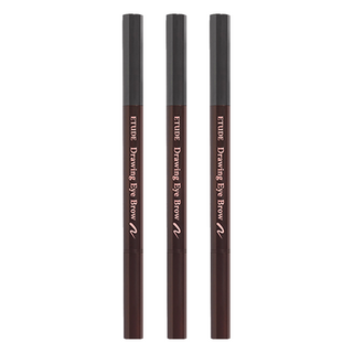 ETUDE 素描高手造型眉筆 0.25g, 04 深灰色 Dark Gray, 3支