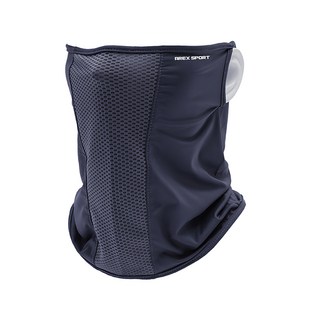 AREX SPORT 高爾夫防曬面罩親膚冰絲網眼護臉遮頸脖圍 可掛耳 AS-3488 丈青色, 1個