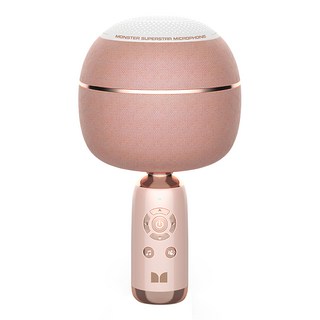 MONSTER魔聲 超級星 專業K歌麥克風 13W雙全頻揚聲器 超級混響DSP 大功率喇叭 Type-C接口 玫瑰金, M97, 1個