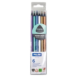 MILAN 金屬色鉛筆, 6色, 1盒