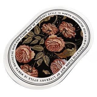 升級版防霉可水沖軟式珪藻土吸水速乾防滑地墊 高檔文學風格, 13, 寬度60cm