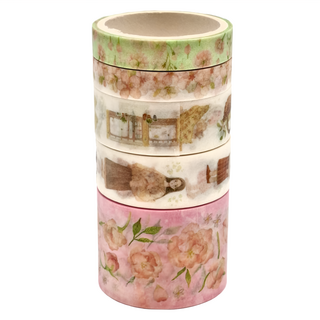 Bentoto House 本朵愛舍 珠光和紙膠帶 5個, 粉櫻森林, 1組