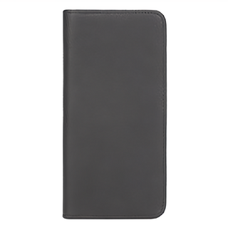 真皮頭層牛皮薄款9卡位男士皮夾 長夾, 18 x 9 x 2cm, 黑色