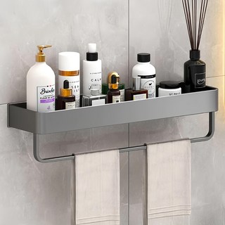 DANLE 丹樂 浴室置物架 有桿, 槍灰, 1個