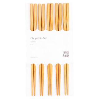 HOLA 和樂家居 竹筷, 島田原色, 長22.5cm, 1組